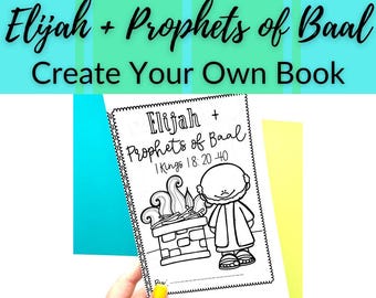 Elijah + Prophets of Baal Printable book for Sunday School Bible Story Coloring Sheets