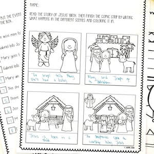 Jesus is Born Christmas Printable Activity Sheets for Sunday School ...