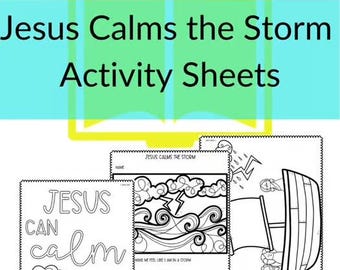 Jesus Calms the Storm Printable Activities for Sunday School (Print & Go!) || Print and Go Bible Lesson for Elementary Students