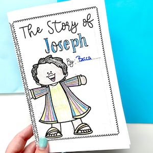 Story of Joseph Booklet // Printable book about Joseph, his brothers, Egypt // Print and Go Bible Activity for kids in Sunday school image 1