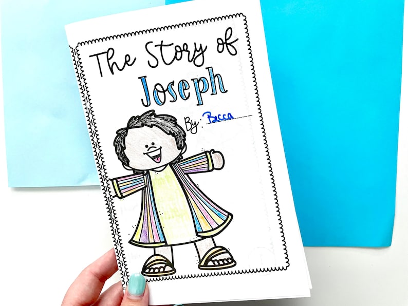 Story of Joseph Booklet // Printable book about Joseph, his brothers, Egypt // Print and Go Bible Activity for kids in Sunday school image 1
