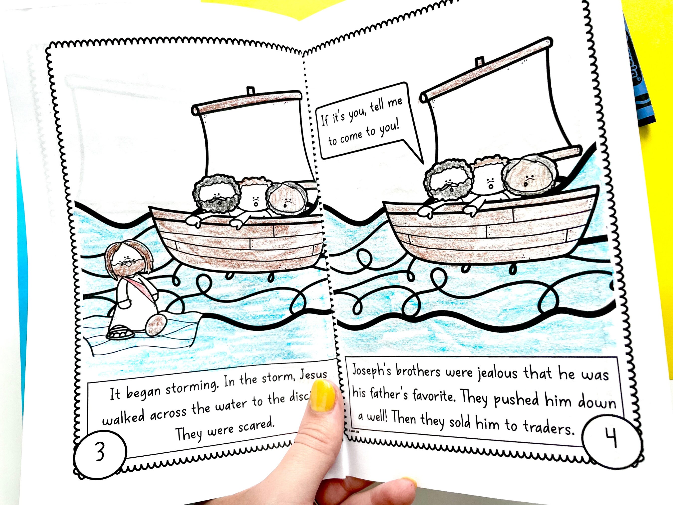 Jesus Walks on Water // Printable Book About Jesus' Miracle Walking on ...