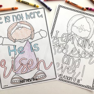 Bible Verse Coloring Sheets about Easter and Holy Week || Coloring sheets for Sunday School or Homeschool Bible about Jesus