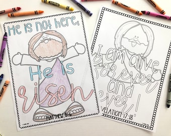 Bible Verse Coloring Sheets about Easter and Holy Week || Coloring sheets for Sunday School or Homeschool Bible about Jesus