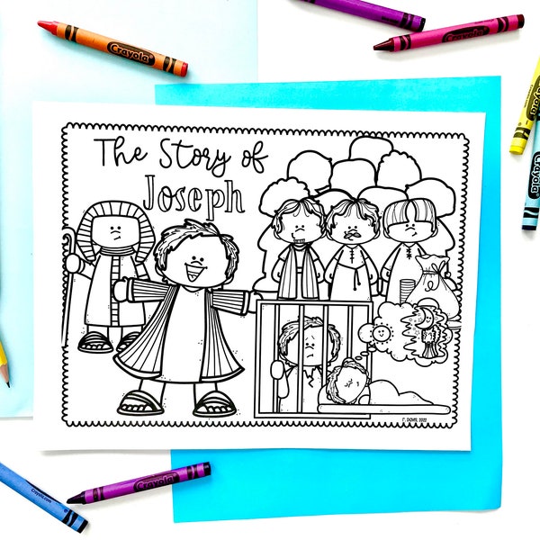 Joseph Coloring Sheets for Sunday School or Homeschool Print + Go! for Sunday School, Bible Class, Children's Church, or homeschool co-op