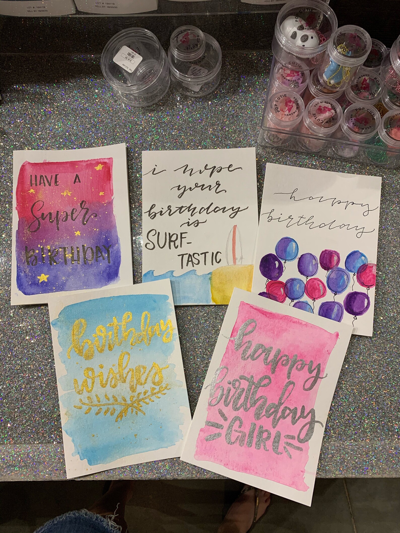 Custom Hand Painted Cards Etsy