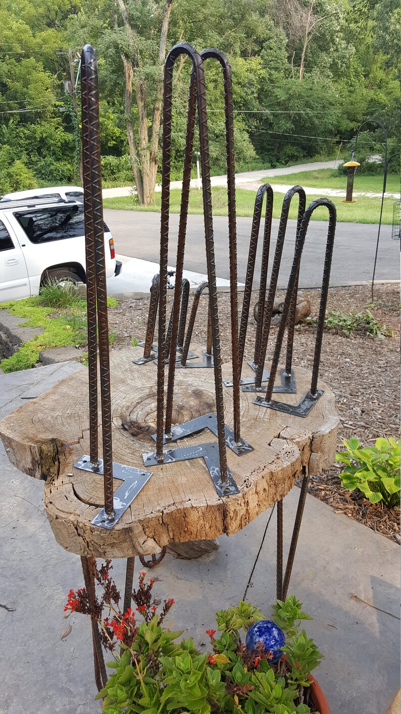 Pin Legs Made From 1/2 Inch Rebar. These Rustic Style Pin Legs Etsy