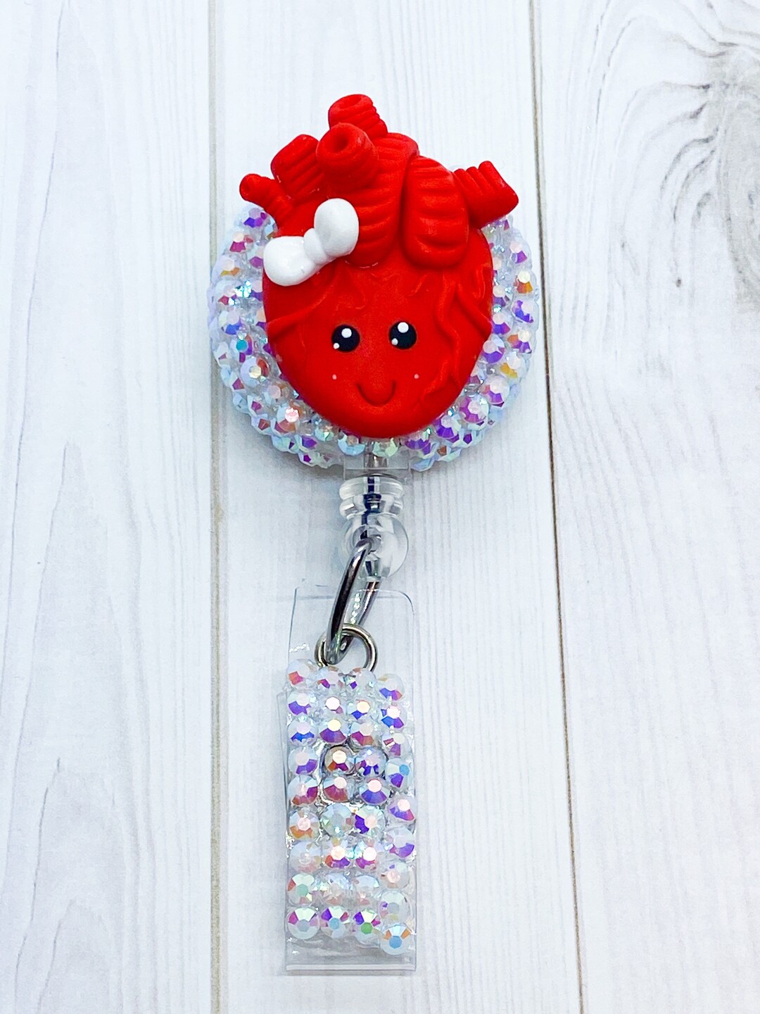 Heart Retractable Badge Holder, Nursing Badge Reel, NICU Nurse, Gift