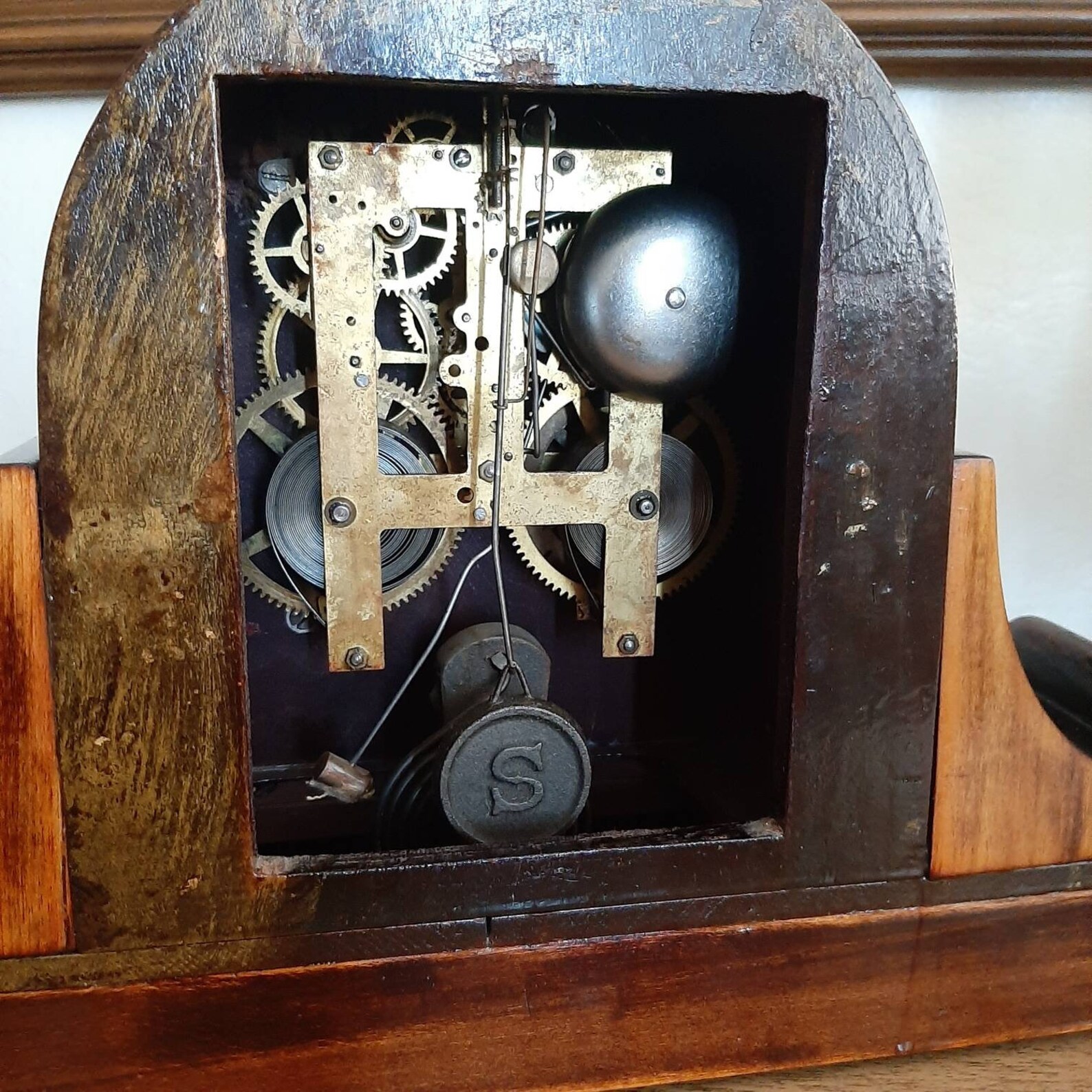 Antique Sessions Mantle Clock. Cathedral Gong Etsy