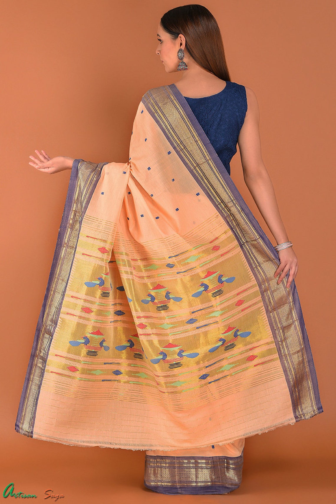 Cotton paithani sarees Clearance