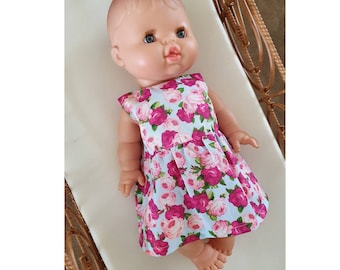 Poppenjurk, Minikane-poppenkleertjes 34 cm, Miniland-jurken, Paola Reina-kleding, Minikane-kleding, babypoppenkleding, Miniland-poppenjurk