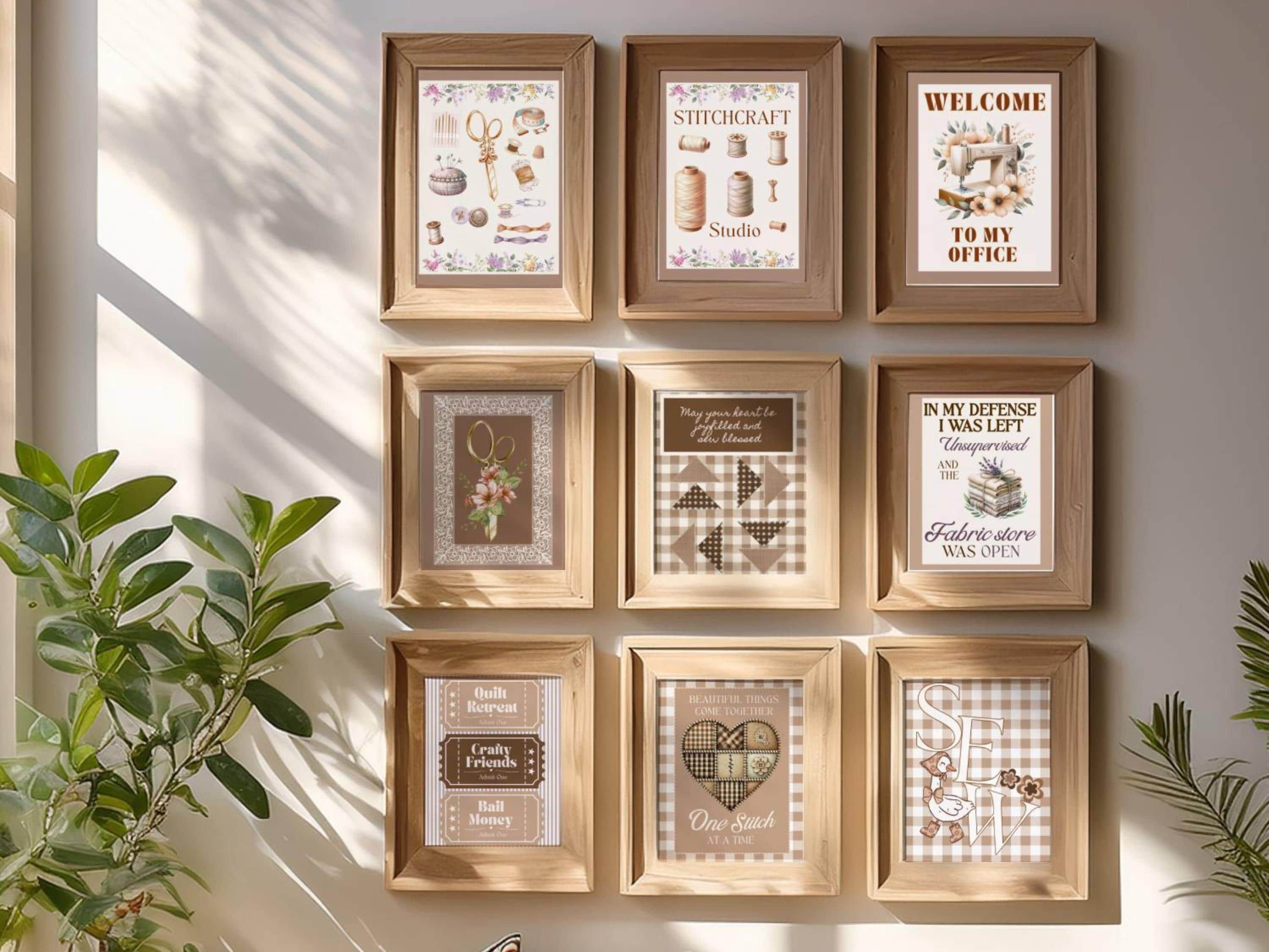 Quilt Studio Wall Art Set of 9 Printable Posters – Sewing Room Decor - Etsy