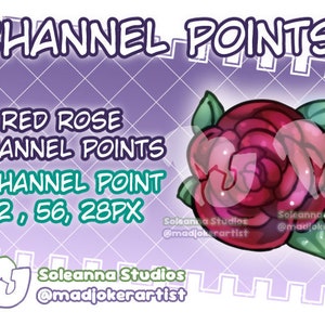 Red Rose Channel Points for Twitch | Twitch Channel Point Icon | Twitch Emotes | Stream Emotes | Cute | Channel Points Redeem
