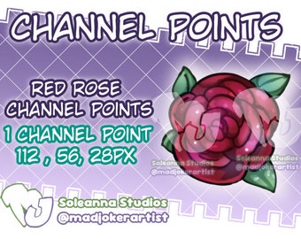 Red Rose Twitch Channel Points Icon (Digital Download)