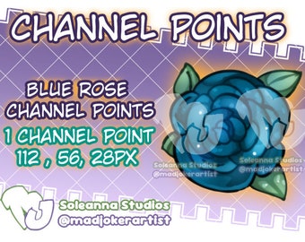 Blue Rose Twitch Channel Points Icon (Digital Download)
