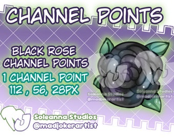 Black Rose Twitch Channel Points Icon (Digital Download)