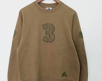 Vintage Adidas Embroidered Logo Green Sweatshirt , Sportswear Crewneck, Streetwear Apparel, 90s Fashion,Size XS