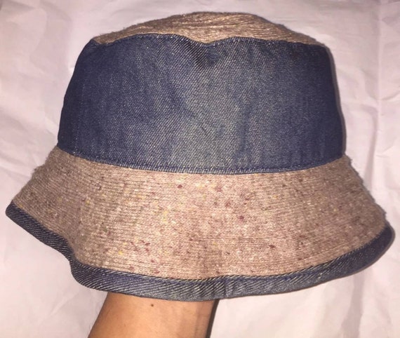 Japanese Brand MARYLIA DENIM WOOL Bucket Hat Mediu