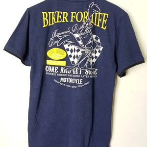 Vintage LOONEY TUNES Road Runner Polo shirt,Road Runner Shirt,Cartoon shirt, Motorcycle Cartoon,Racing,Unisex Medium size