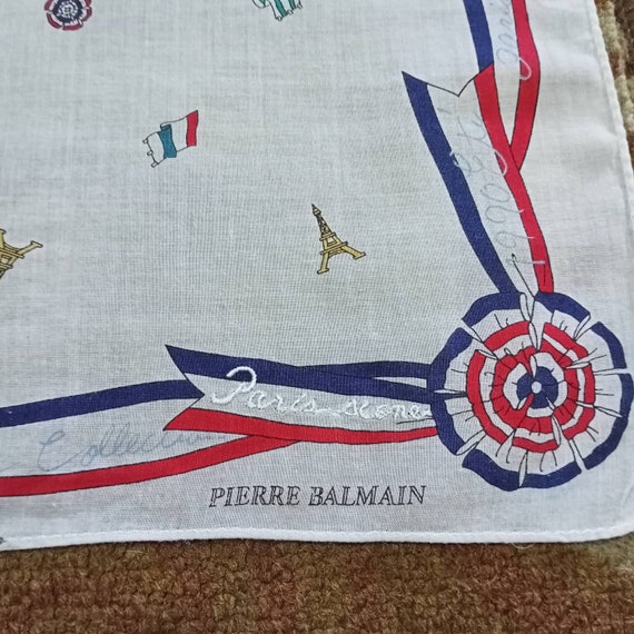 Vintage Pierre Balmain Handkerchief Paris Neckerc… - image 3