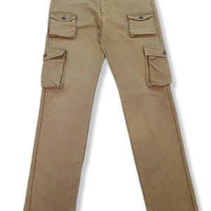 Global Work Slim  Cargo Pants Waist 32 Military Army Green Streetwear Japanese Brand Trousers