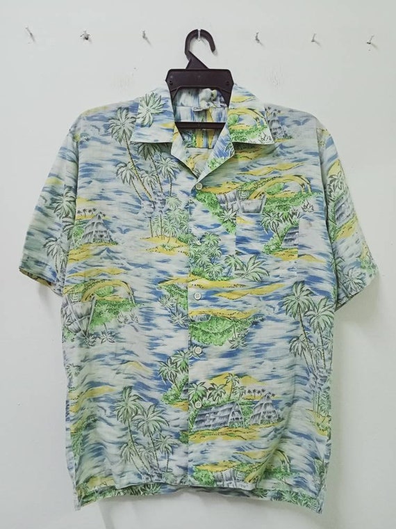 Vintage Hawaiian Island Honolulu Beach Aloha Hawaii Shirt Etsy