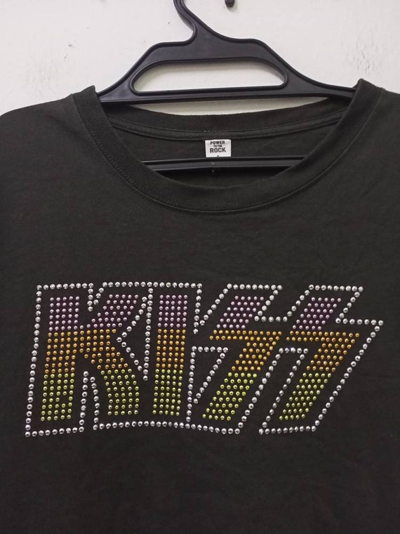 Crewneck Rock Rock Size Etsy Roll and T Medium Kiss Music Rhinestone Tee M Shirt Black - Band Promo Kiss Classic