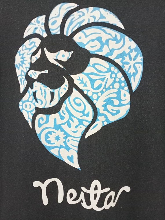 Nesta Brand Lion Roots Rock Reggae Print Cotton Shirt Size M