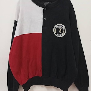 Vintage TRUSSARDI Sweatshirt,Trussardi Crewneck Button Sweatshirt Designer Trussardi Pullover Sweater Unisex Gifts Casual Size L