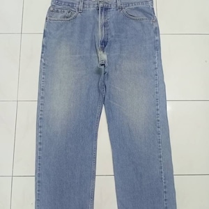 Vintage Levis 505 Jeans  Men Waist 37 Regular Fit Faded Blue Levis Denim Retro Streetwear 90s Fashion