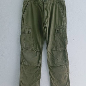 Vintage Avirex Cargo Pants Waist 32 Military Army Green Tactical Streetwear Men Cargo