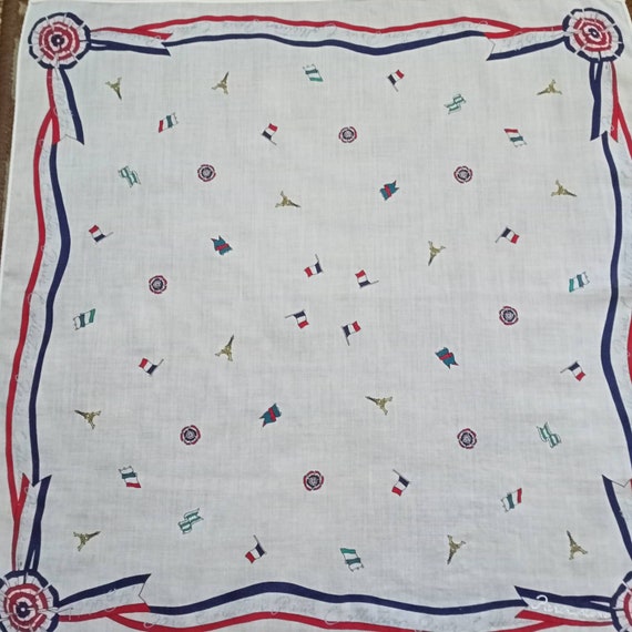 Vintage Pierre Balmain Handkerchief Paris Neckerc… - image 1