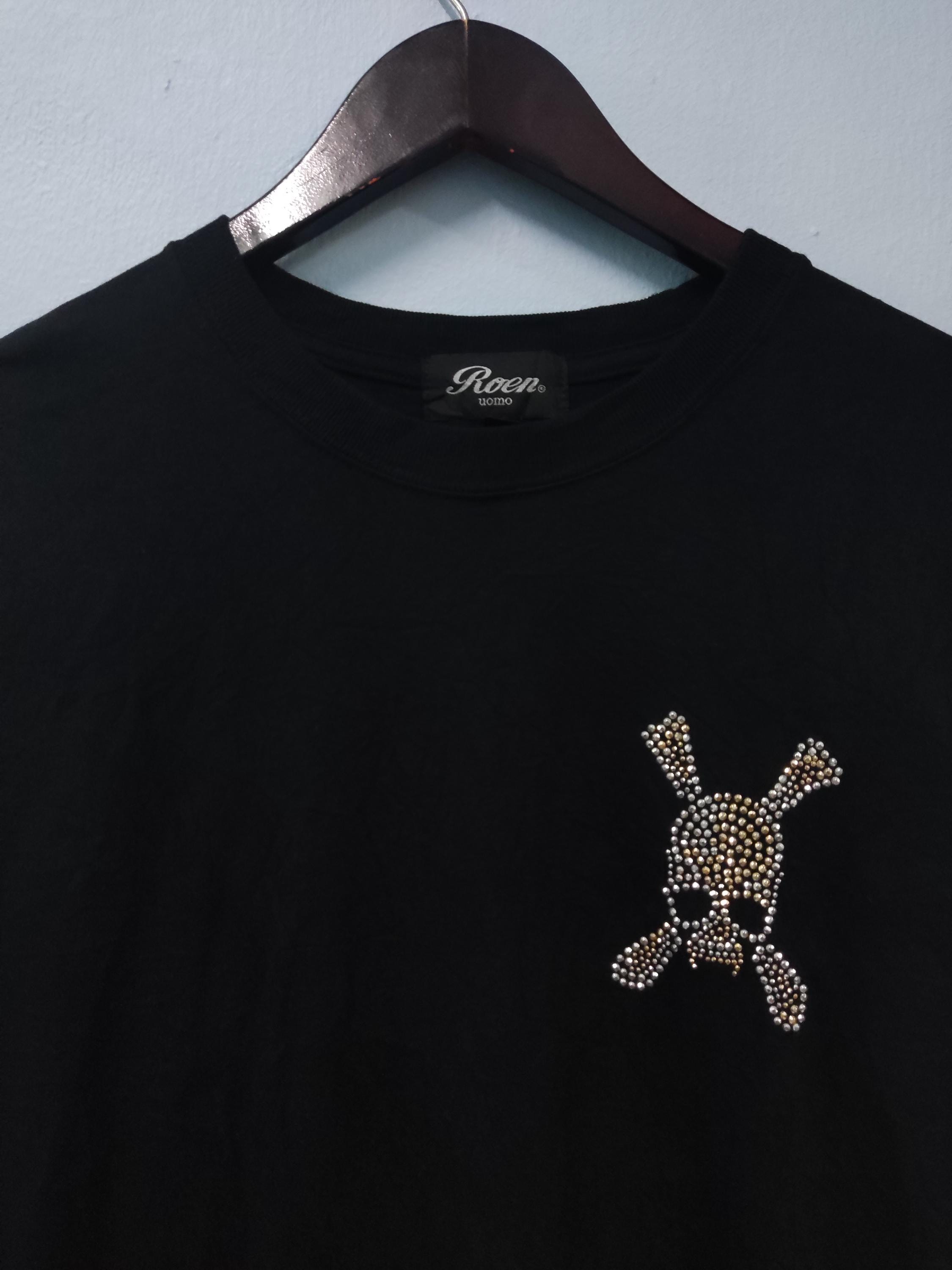 Roen Uomo Glitter Skull Long Sleeve T-shirt - Japanese Streetwear