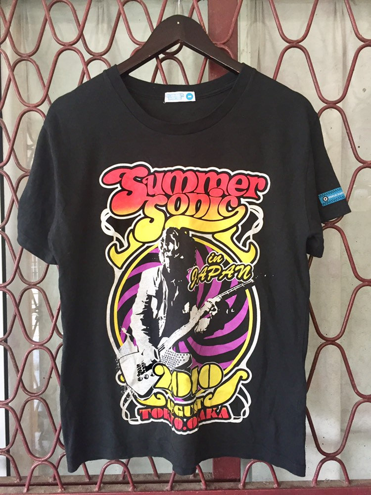 Summer Sonic Japan Concert Women T Shirt Band Tee Black