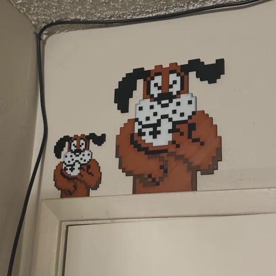 Duck Hunt Laughing Dog Wall Art | Retro NES Nintendo Game Room Decor | Classic 8-Bit Gaming Art Print