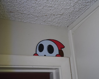 Super Mario Shy Guy Door Corner Wall Art
