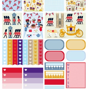 Coronation Printable Planner Sticker kit fits EC vertical