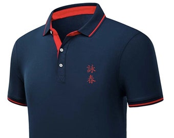 Polo Shirts for Men, Collared Shirts Polo, Short Sleeves, Light Polo, Color Dark Blue