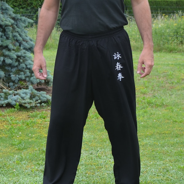 Pantaloni Wing Chun, Pantaloni per arti marziali, Pantaloni da donna da uomo, Pantaloni leggeri e larghi, Pantaloni in viscosa al 100%