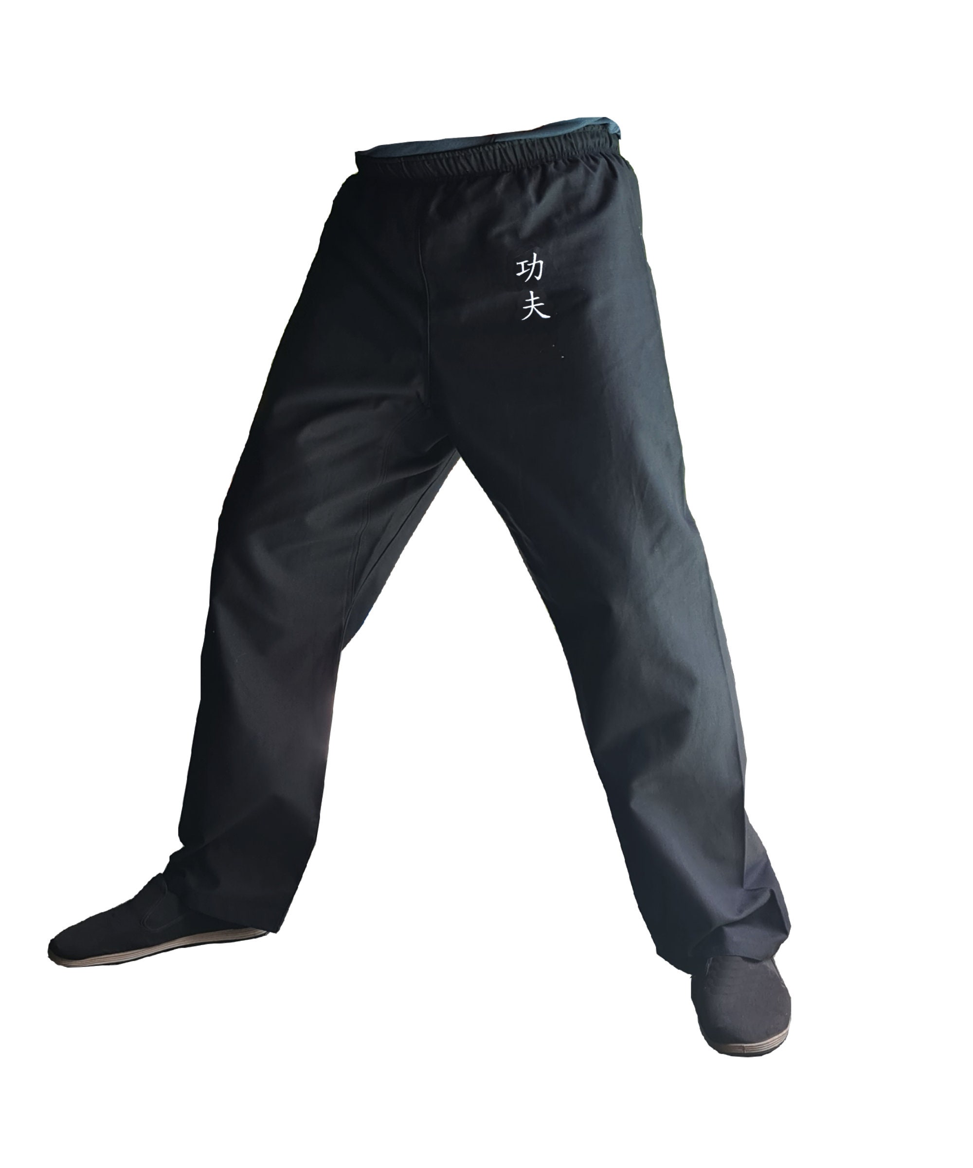Black Embroidery Shaolin Kung fu Pants Tai Chi Wushu Martial arts Trousers  | eBay
