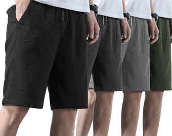 Pantaloncini Leggeri da Uomo, Bermuda da Uomo, Pantaloncini con Tasche