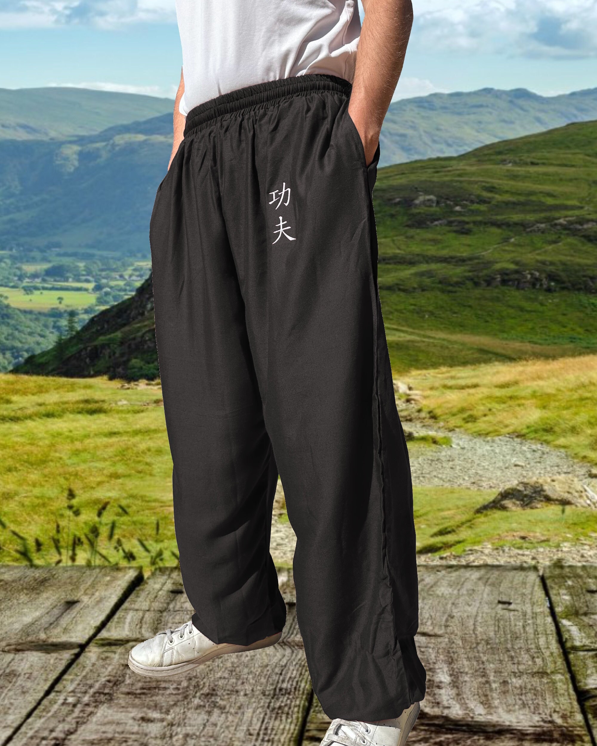 Kung Fu Pants Pant With Pockets Light and Loose Pant With Embroidery 100 Rayon TAO MARTIAL V3 Etsy
