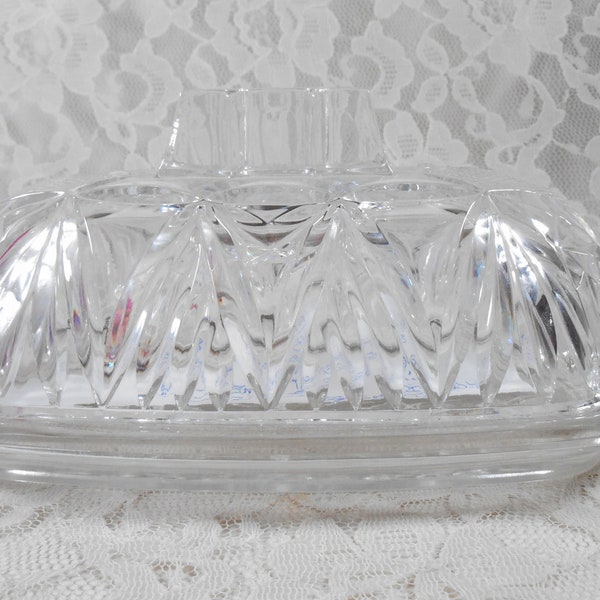 Crystal Butter Dish Etsy