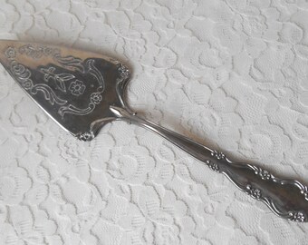 Vintage Godinger Pie and Cake Server Floral Design Dining Entertaining Elegant Wedding Kitchen Tool