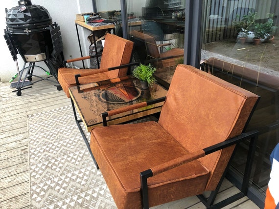 Scandi leather armchair hotsell