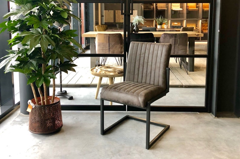Richy Chair No Armrests Leather With Metal Frame Loft - Leather Chair Metal Frame Richy Chair No Armrests Leather With Metal Frame Loft - Leather Chair Metal Frame