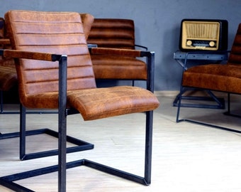 Leather Armchair Chair Tom