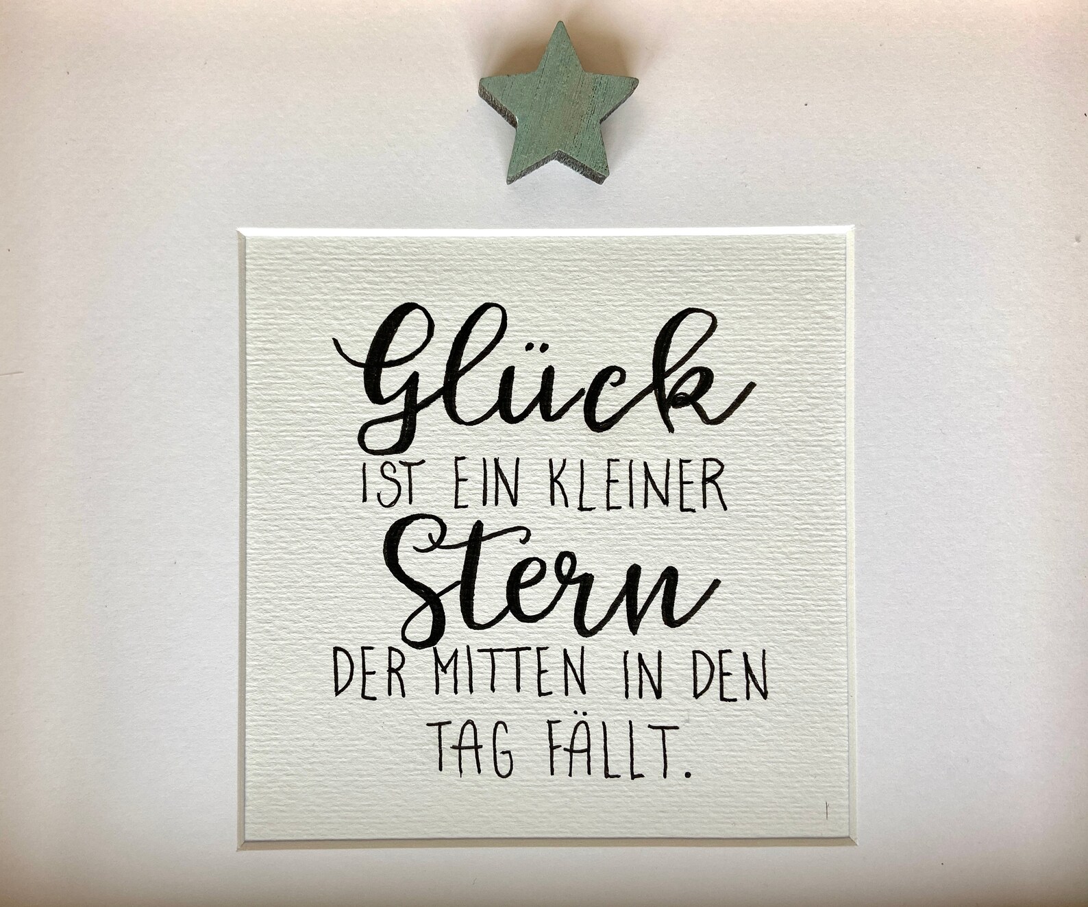 Kalligrafiebild Glück ist ein kleiner Stern Etsy