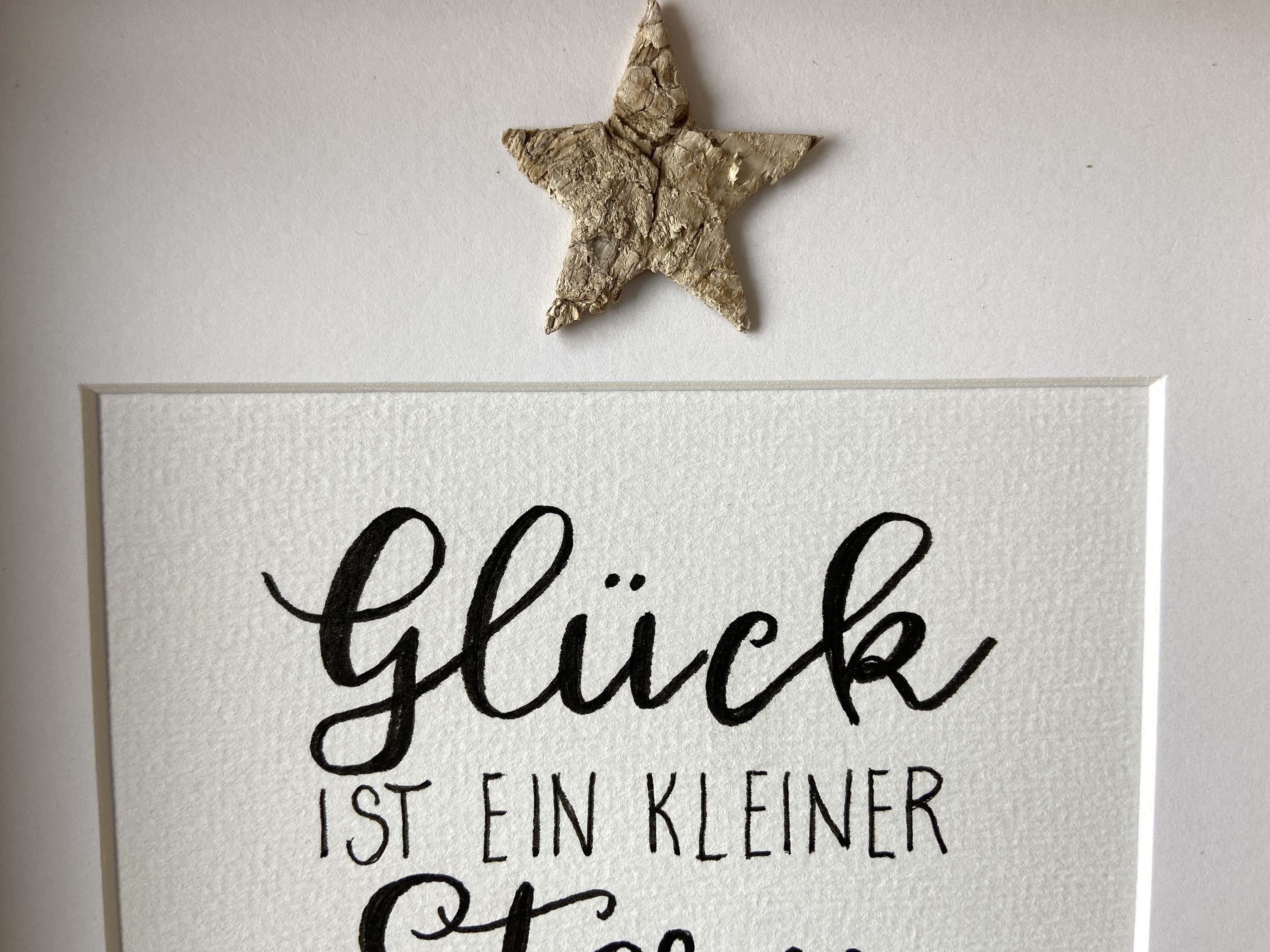 Kalligrafiebild Glück ist ein kleiner Stern Etsy