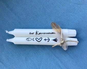 Stab-Kerzen "Kommunion/Konfirmation/Taufe"